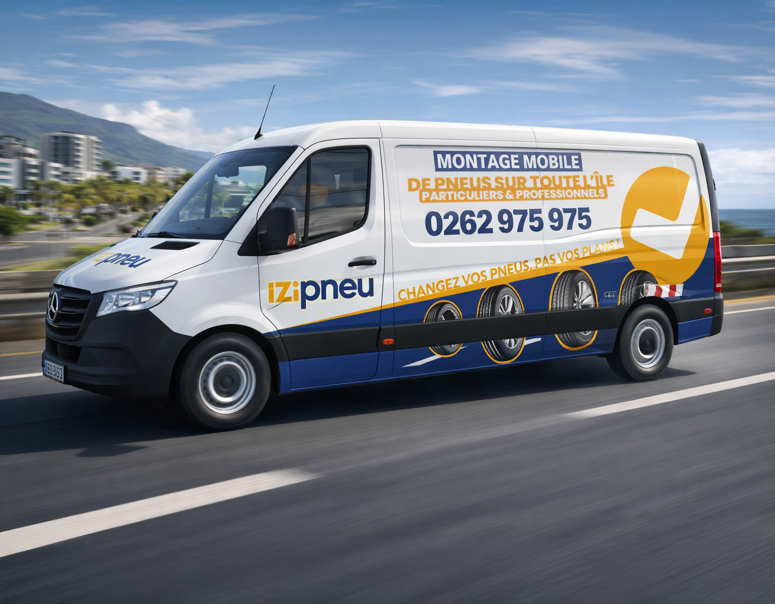 camion mobile en route